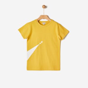 t-shirt mustard με τυπωμα yell-oh