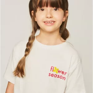 Unisex βαμβακερό μπλουζάκι με μπροστινό μήνυμα «Flower Season