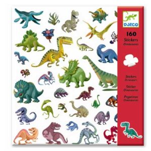 Djeco 160 Αυτοκόλλητα σε 4 καρτέλες 'Δεινόσαυροι'