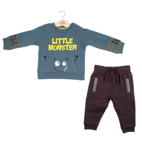 Σετ Μπλούζα-Παντελόνι Φόρμα Μακό "Little Monster"